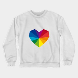 colorful geometric heart Crewneck Sweatshirt